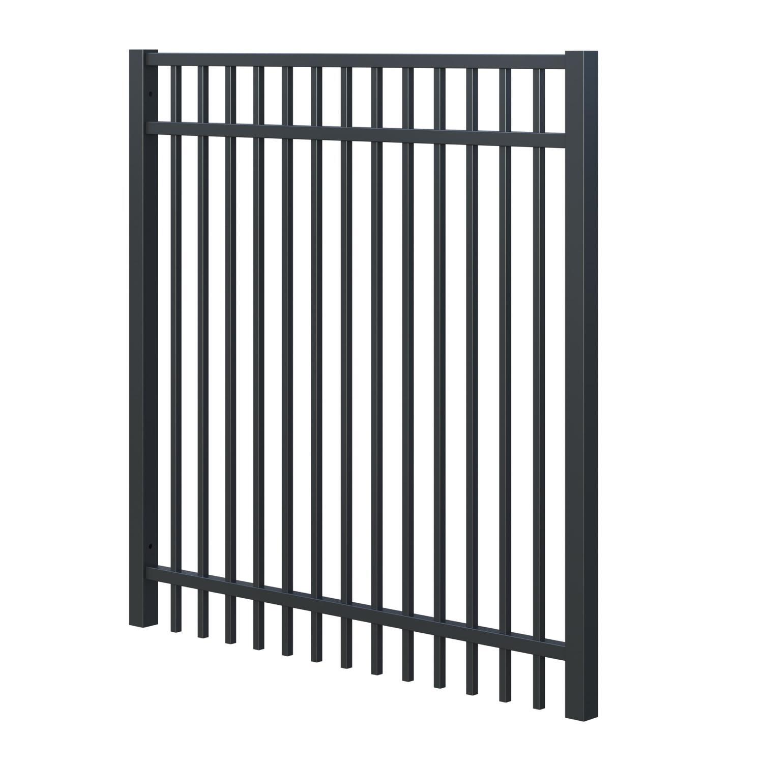 Kura Single Driveway Gate H : 1800mm x W: 1200-2350mm Black