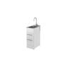 Double Drawer Laundry Tub 350mm White