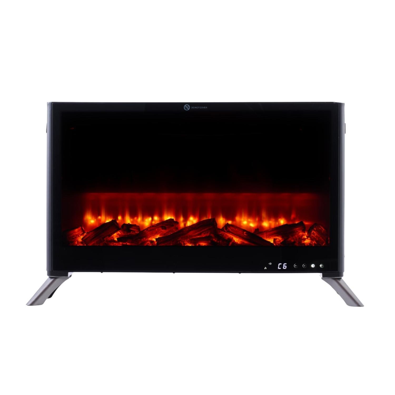 Flame Effect Convector Heater 2000W Black