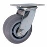 Heavy Duty Rubber Swivel Castor 125mm Grey