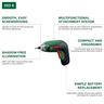 4.0V Cordless Screwdriver with 10 x Screwdriver Bits, Offset Adapter, Angle Adapter and Case (IXO 8 Set)