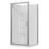 Urban 2 Sided Corner Mould Acrylic Shower Offset Waste 1000 x 1000 x 2015mm Chrome