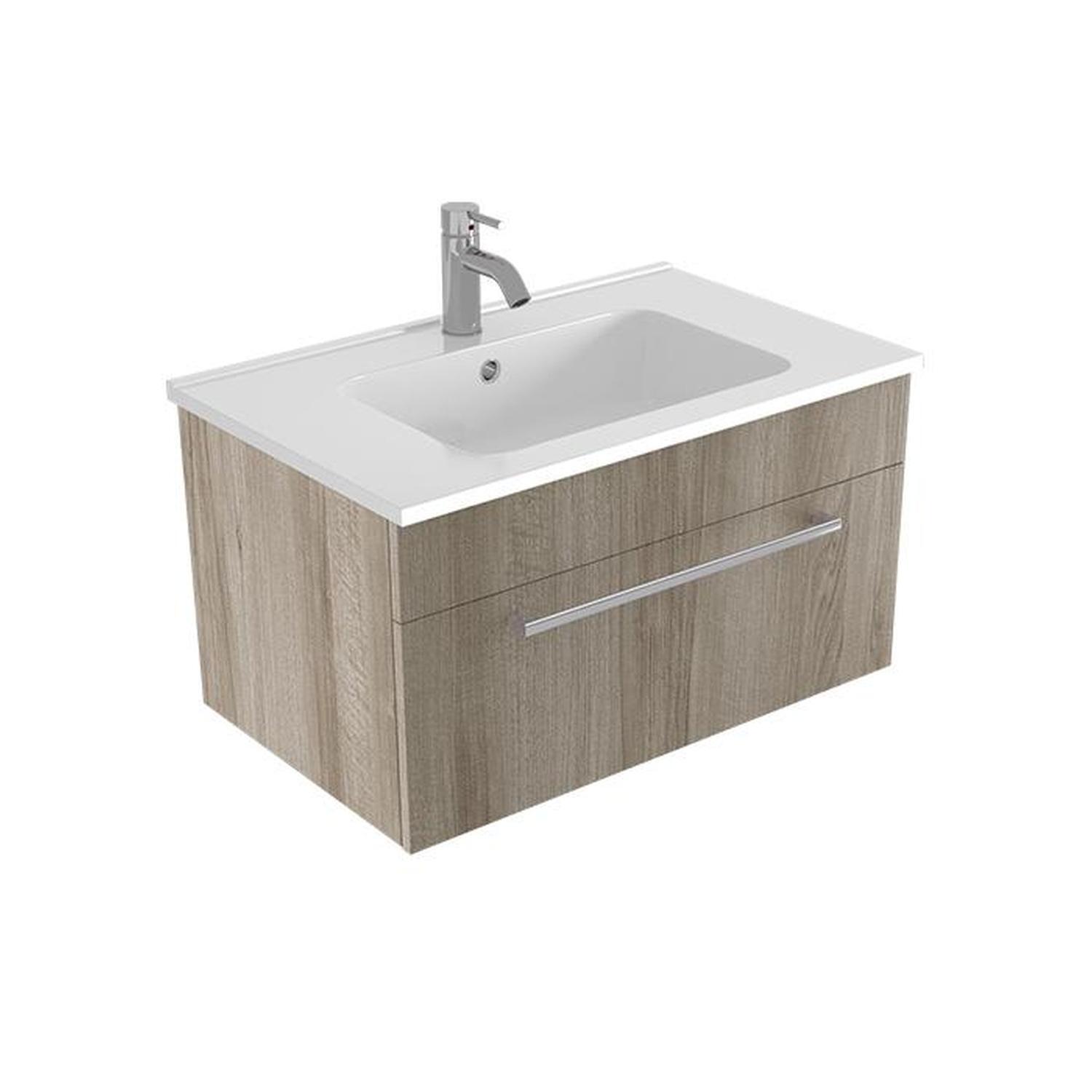 Wall Vanity 750mm Walnut