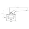 Window Handle Wedgeless High Profile Right-Hand Sub Fix 93mm Black