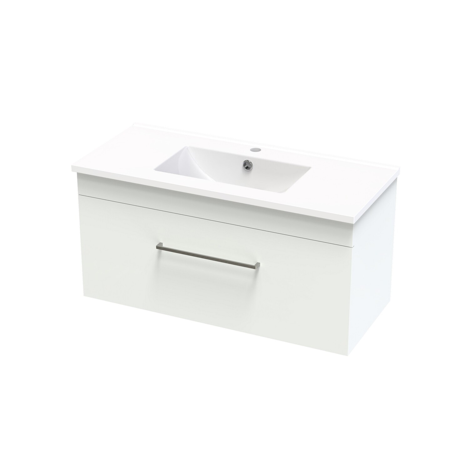 Cashmere Slim Single Drawer Wall Hung Vanity