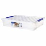 Storage Storage Bin & Lid 30 litre Clear/Blue Klips