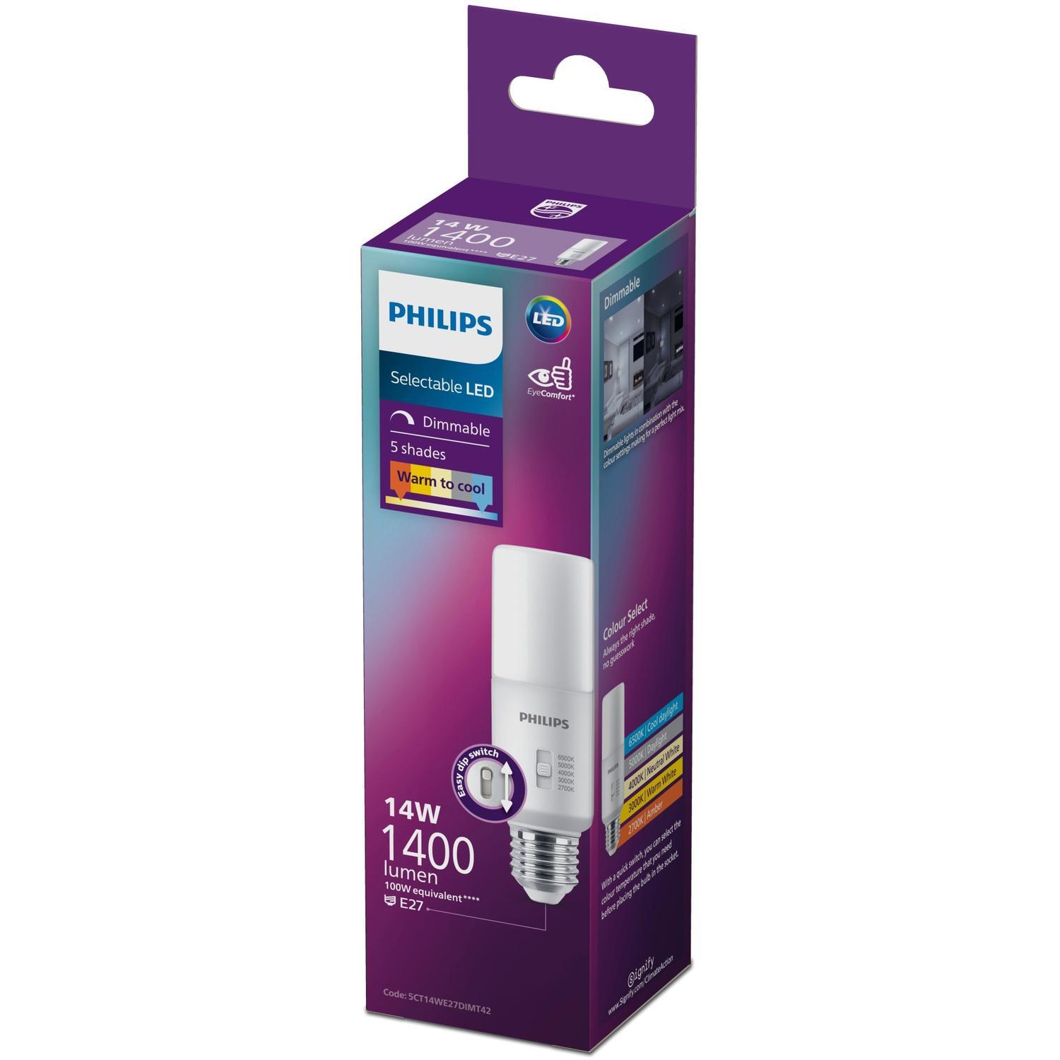 LED Stick 14 Watt 1400 Lumen E27 5Cct Dim  Frosted