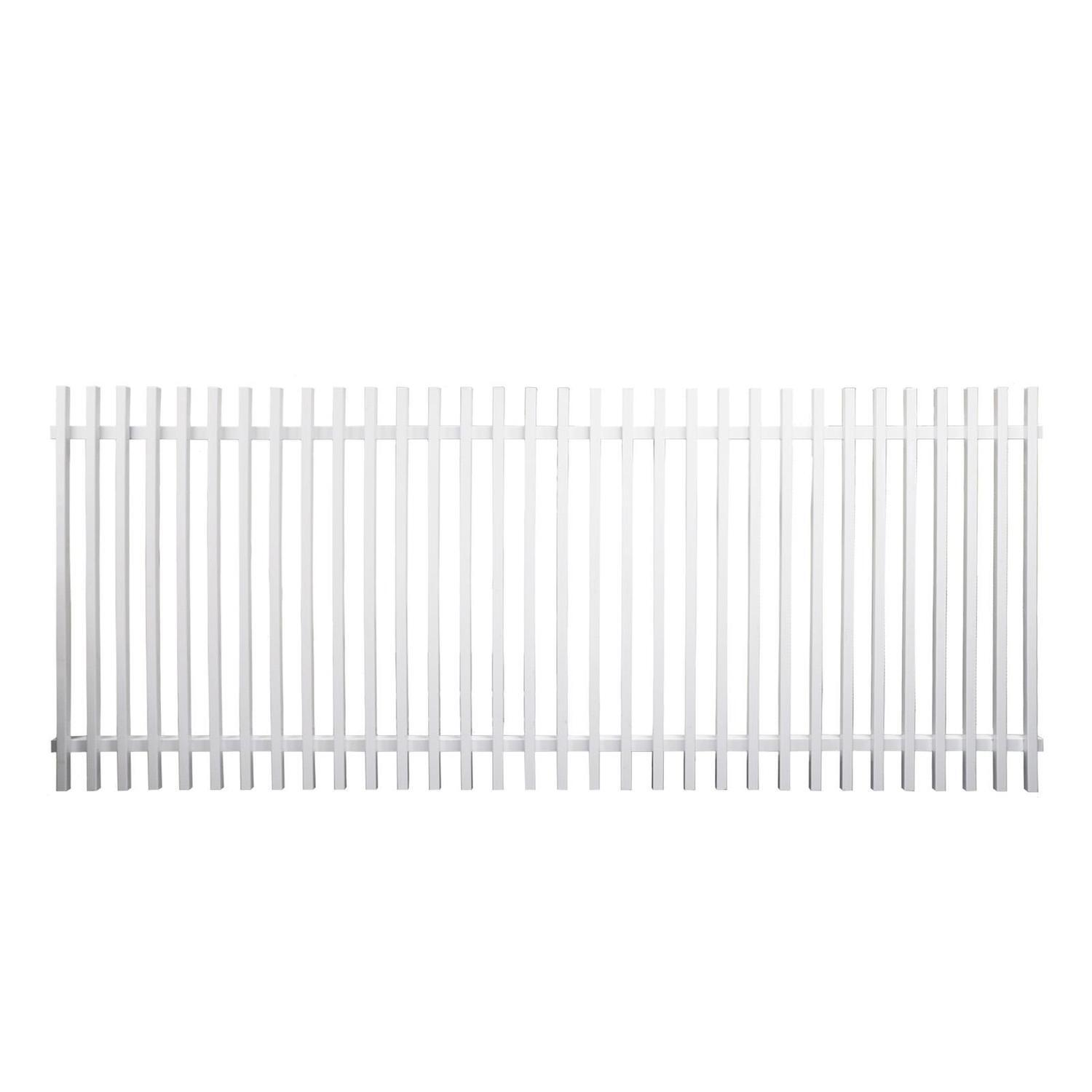 Aluminium Batten Fence Panel W:2400mm, H:1000mm, D:65mm White