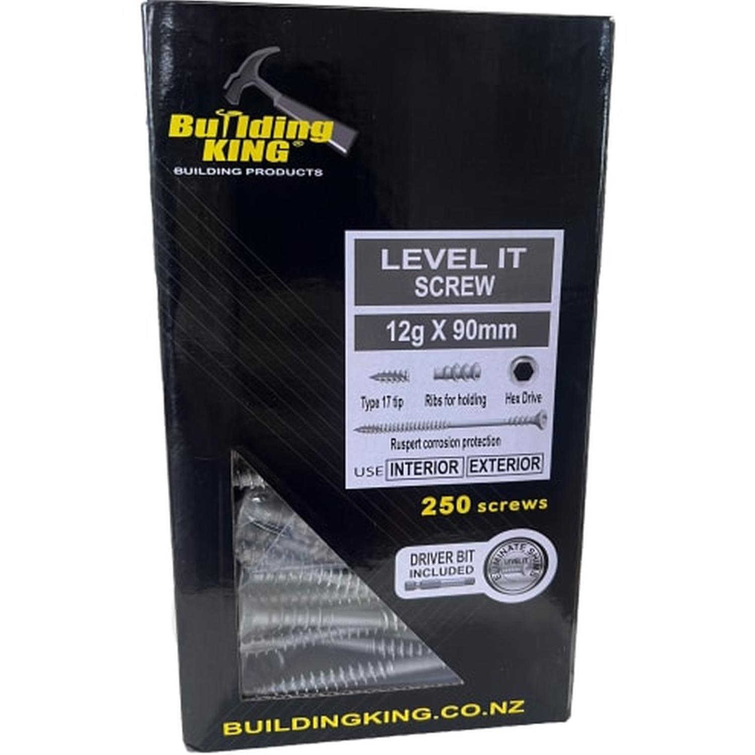 Level It Screw 12G x 90mm Grey Ruspert
