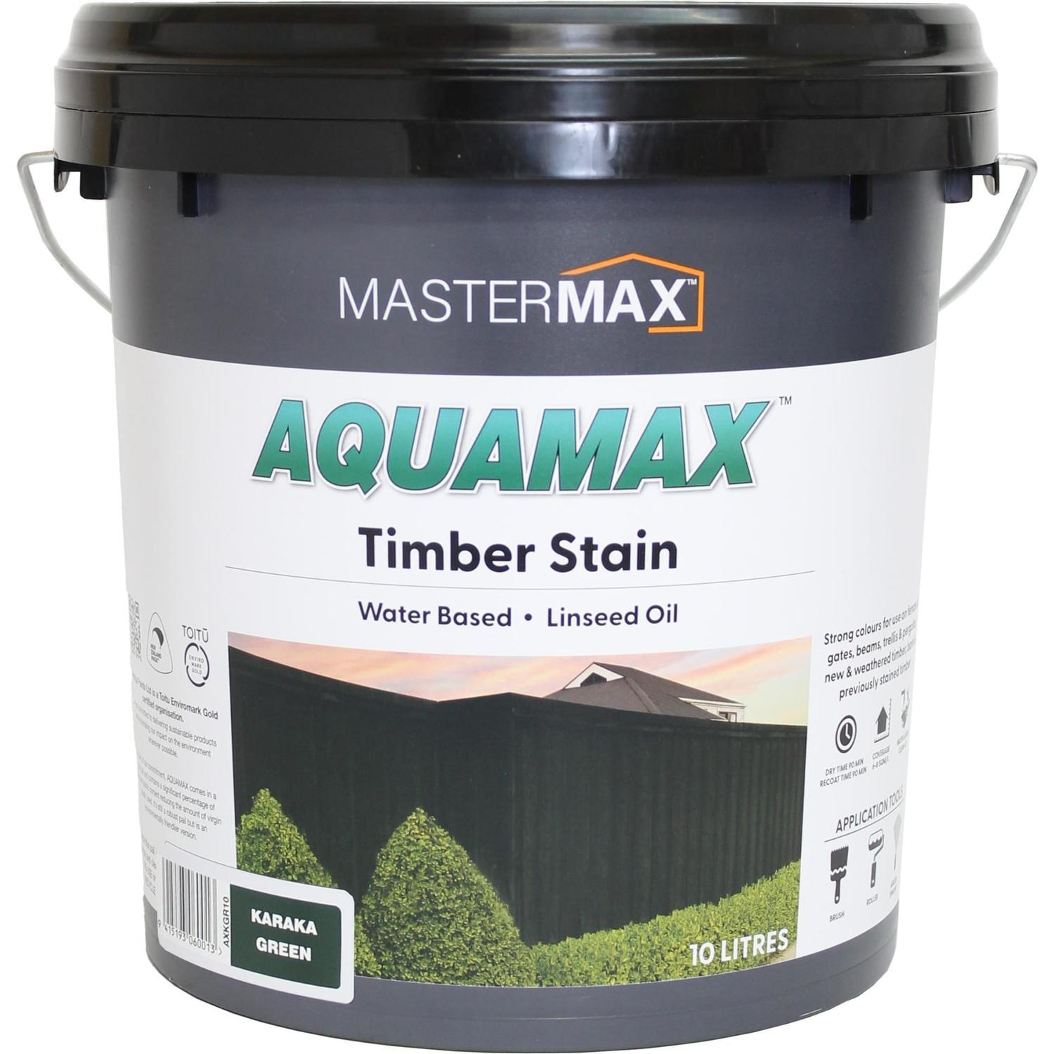 Timber Stain Water Based Linseed Oil 10L Karaka Green