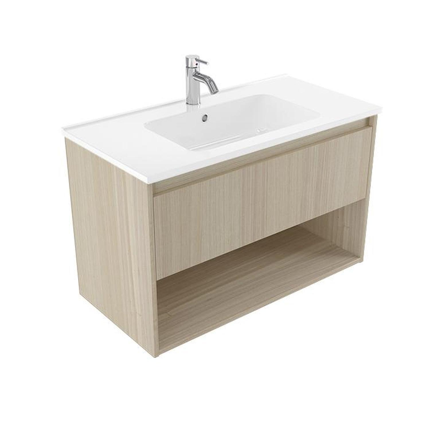 Wall Vanity 900mm Seasoned Oak
