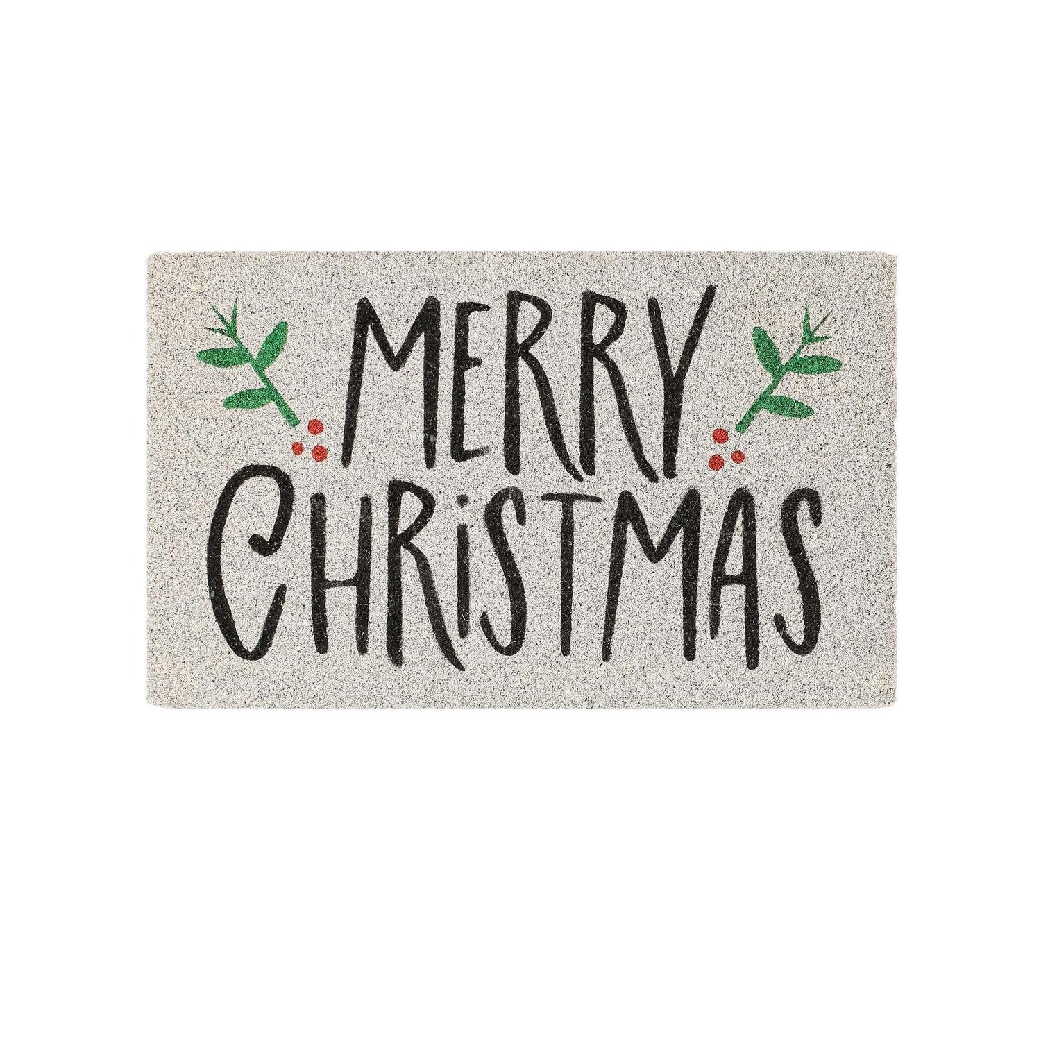Christmas Coir Mat 600 x 400mm Mistletoe