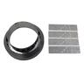 Flue Dropbox for Angled Ceilings 120 x 270 x 270 mm Polished Stainless Steel