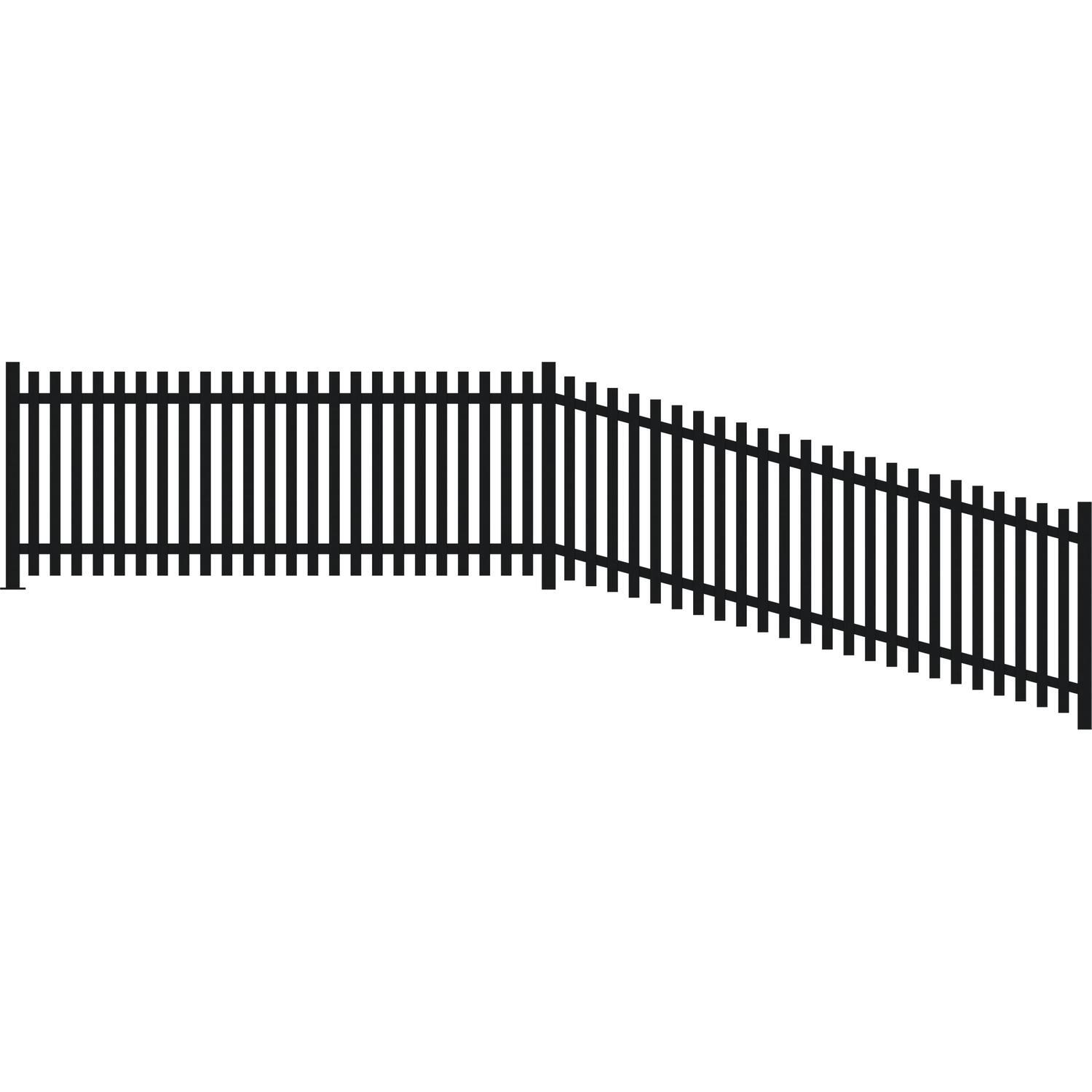 Alpha Aluminium Fence Panel  H:950mm W:2430mm Black