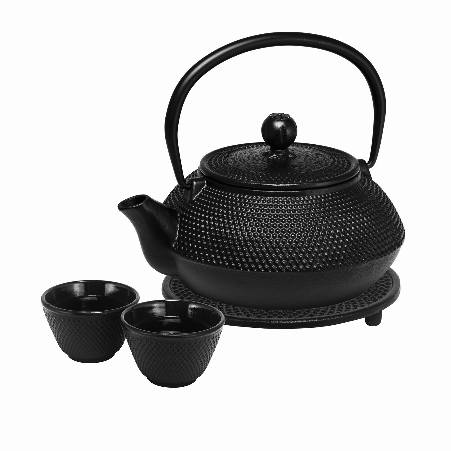 Hobnail Cast Iron Teapot Set