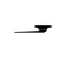 Window Handle Low Profile Left-Hand Face Fix 80mm Black