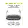 Rectangular Clear Sleeve Glides with Marine Grade Berber