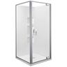 Emerald II Square Pivot Shower 1000mm x 1000mm Metallic Grey