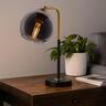Owl Glass Shade Table Lamp 40cm Smoke