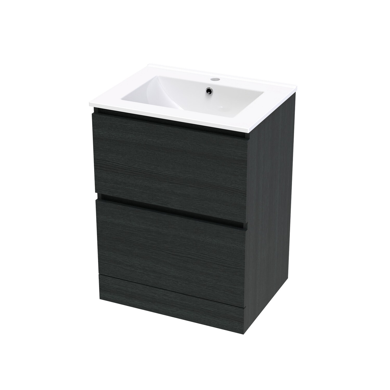 Pacific Rise 600 Double Drawer Floor Charred Oak