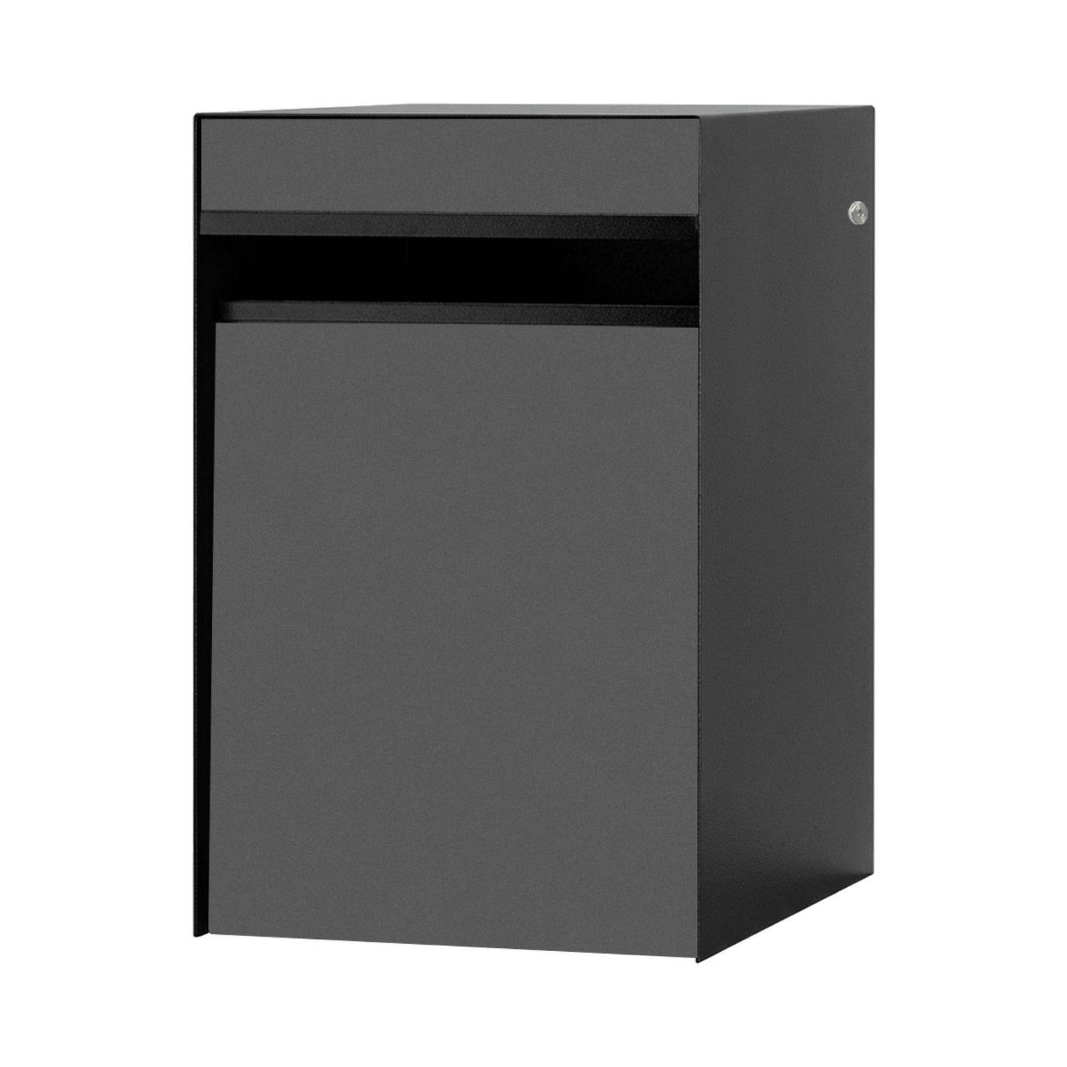 Metal Letterbox  Black/Grey