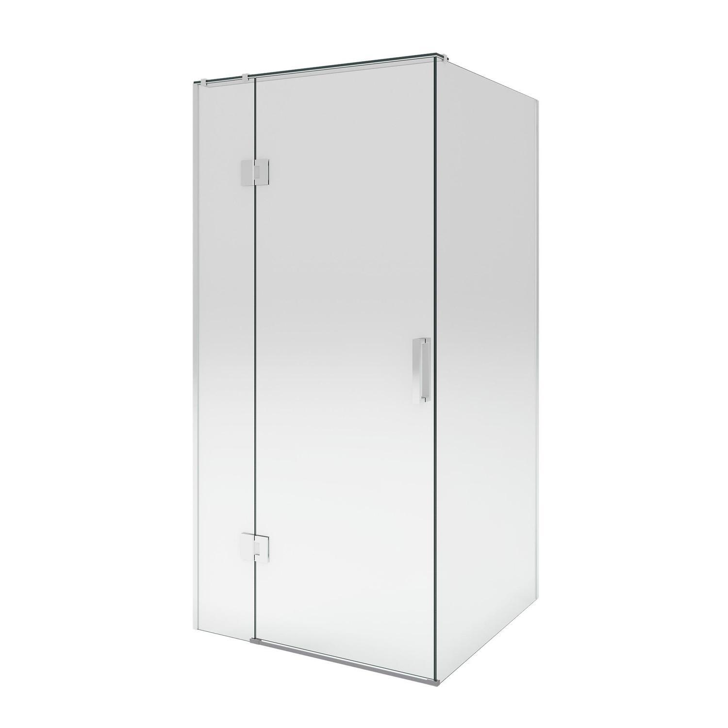 900 x 900mm 2-Wall Chrome Hinged Frameless Screens