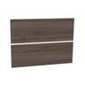 Floor Standing Vanity Cabinet Handleless Drawer Front Set 900mm Charred Walnut