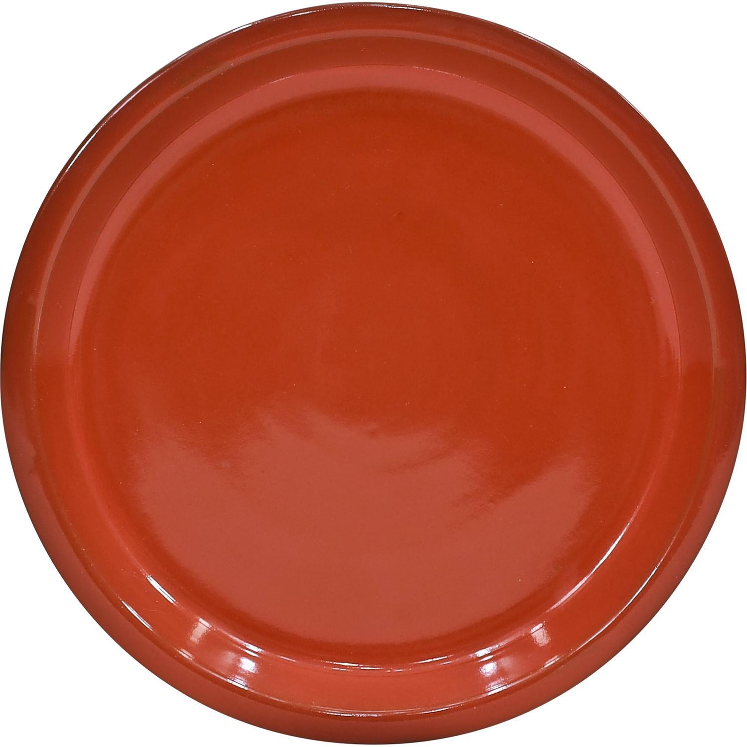 Glazed Round Saucer 36cm Orange
