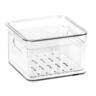 Storage Bin with Colander 150 x 150mm Clear