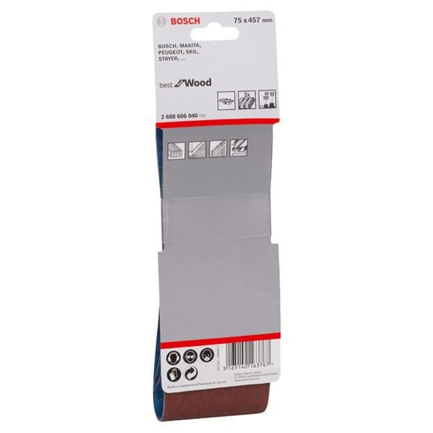 Sanding Belt Mixed Grit 3PK 75 x 457mm
