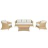 Outdoor Triple Lounge Setting 4 Piece