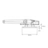 Window Handle Timber Locking Left-Hand Face Fix 107mm White