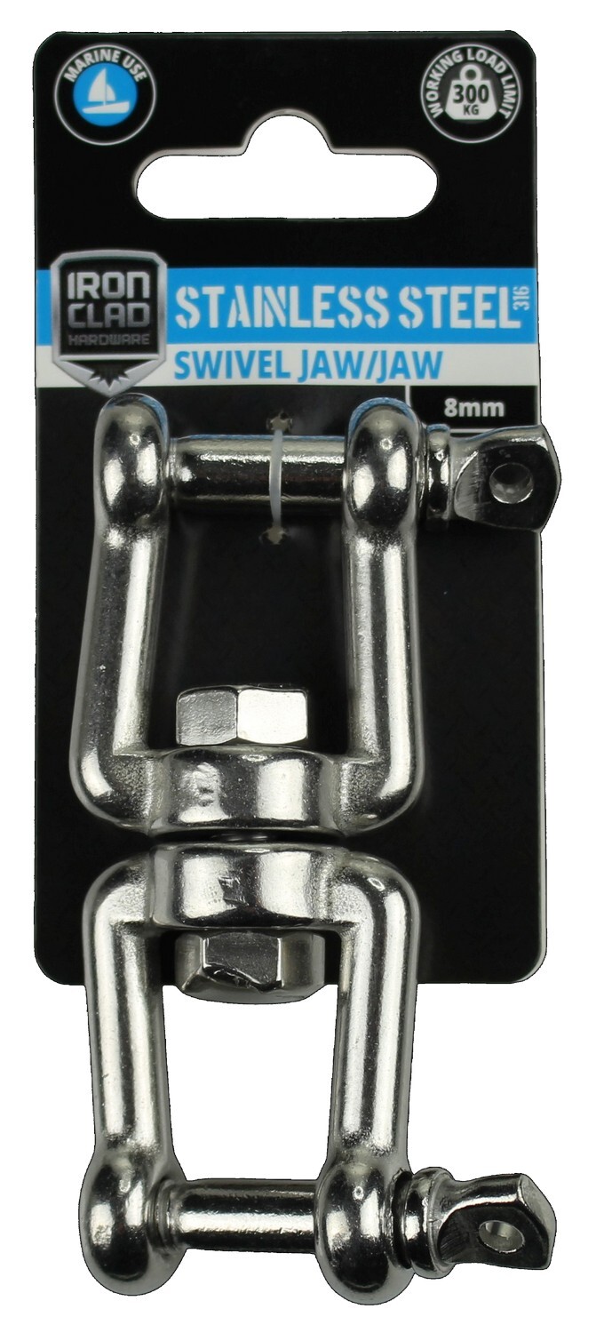 Swivel Jaw/Jaw 8mm Stainless Steel 316