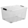 Modular Storage Box With Lid 80 litre Clear