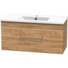 Cashmere Slim Single Drawer Wall Hung Vanity H: 456mm, W: 890mm, D: 380mm. Baroque