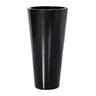 Tall Round Terrazzo Vase Pot L Black
