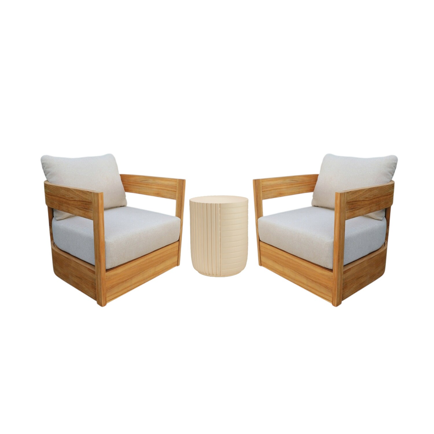Outdoor 3 Piece Lounge Setting