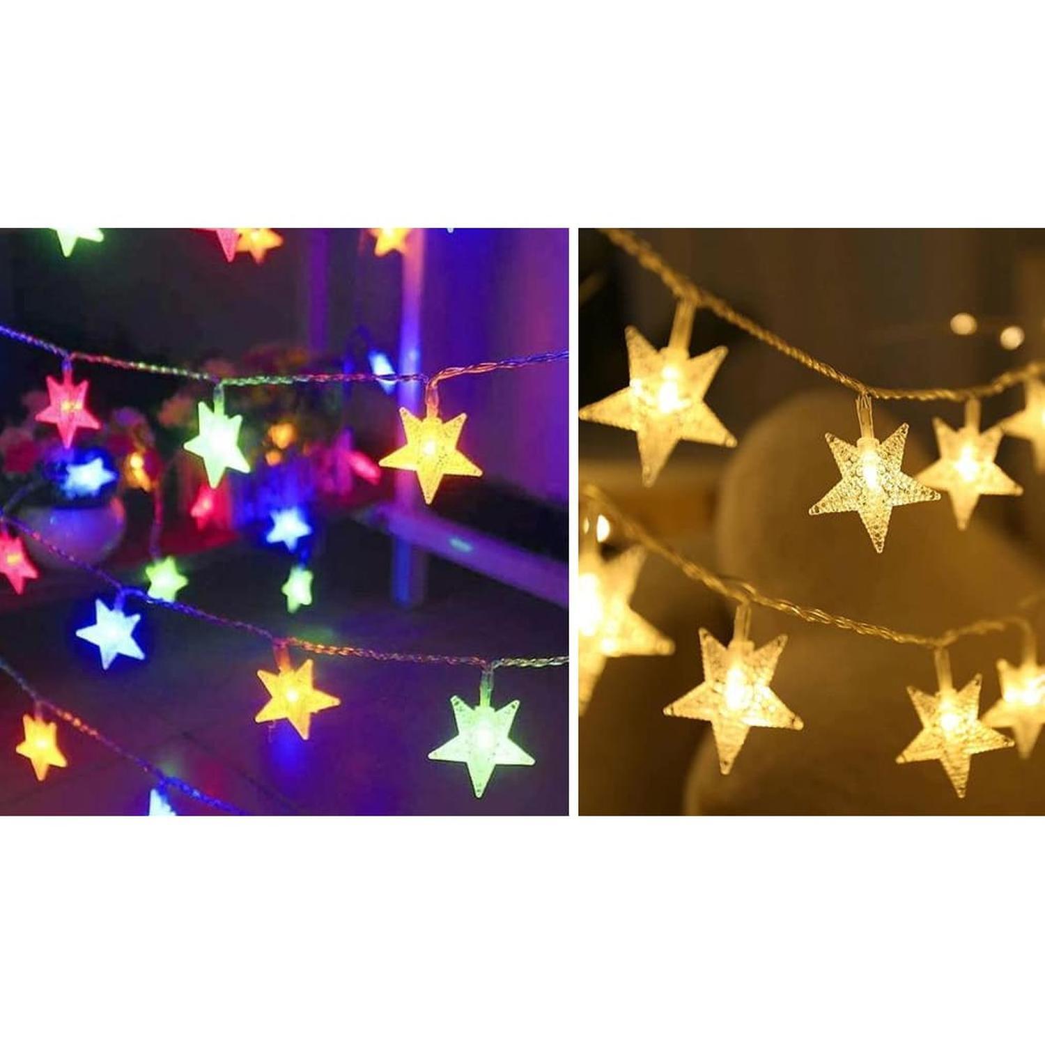 200 Led Star Solar String Lights Multicolour Or Warm White
