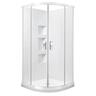 Emerald II Round Sliding Shower 900mm x 900mm White 900mm x 900mm White
