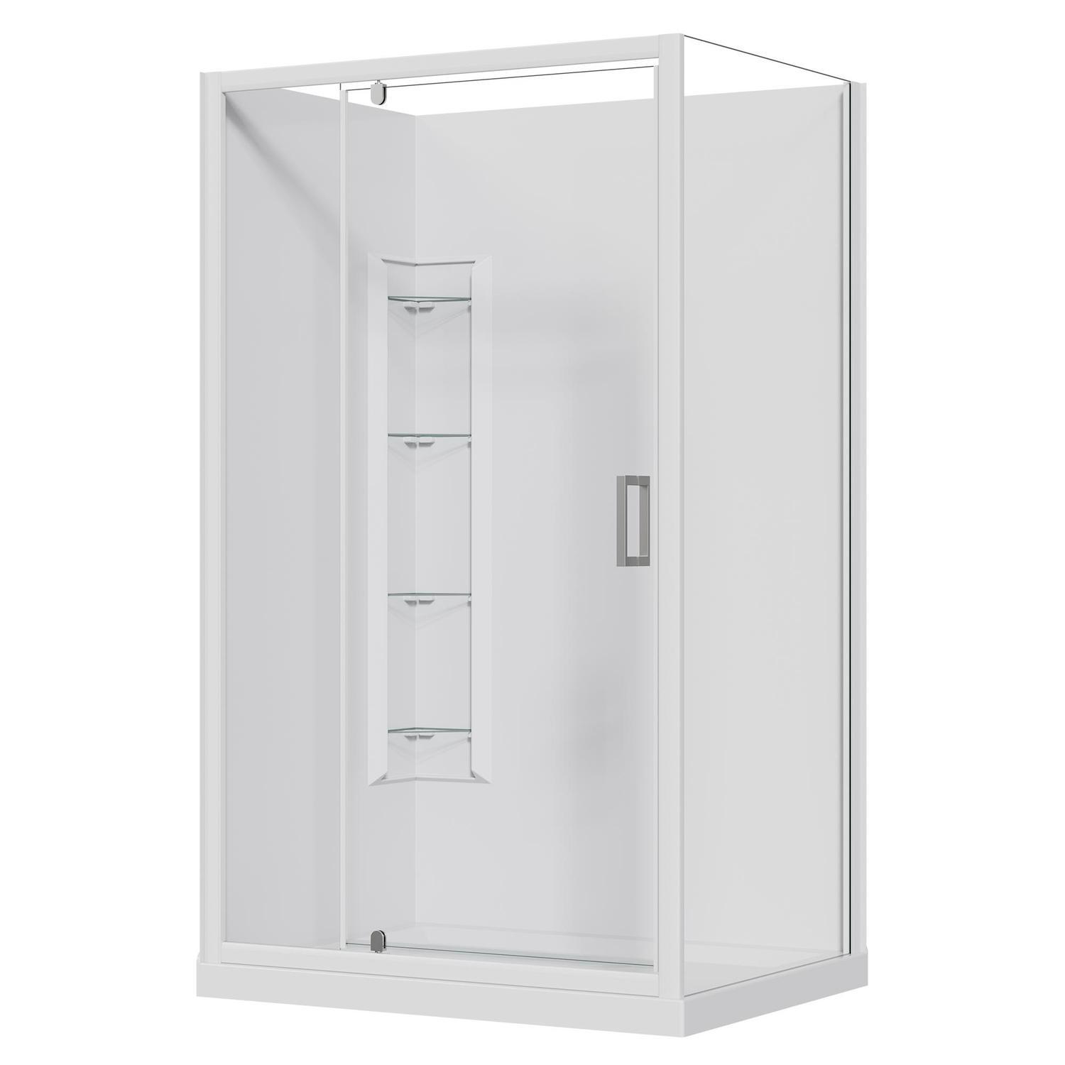 2 Sided Corner Mould Acrylic Shower LH 1200 x 900 x 2015mm White