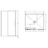 Alcove Frameless Sliding Flat Wall Acrylic Shower 1200 x 1000 x 2040mm Chrome