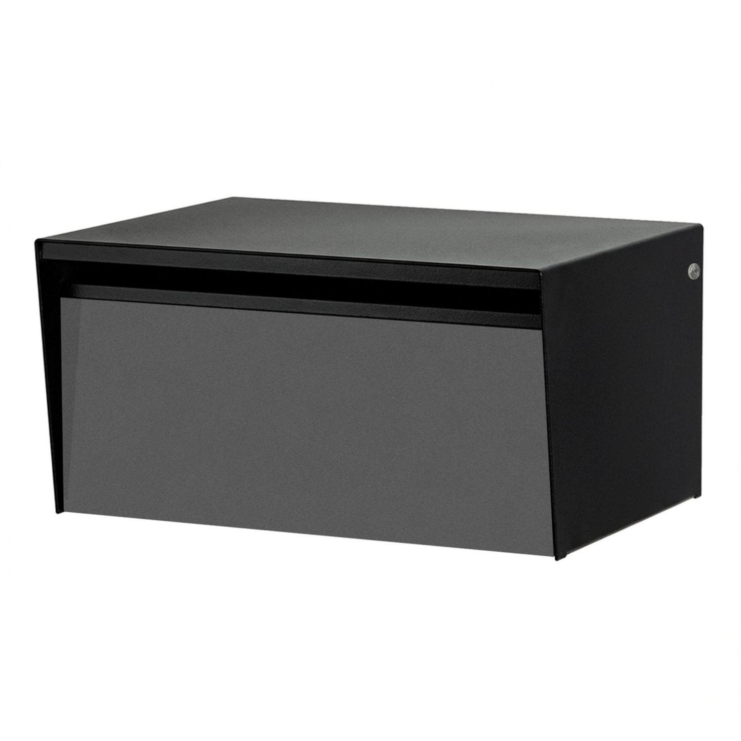 Metal Letterbox  Black/Grey