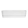 Plastic Trough with Saucer White 70cm