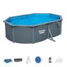 Oval Swimming Pool 5M 3.66 - 1.22M Dark Grey