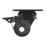Low profile Nylon Swivel Castor with Brake 50mm Black