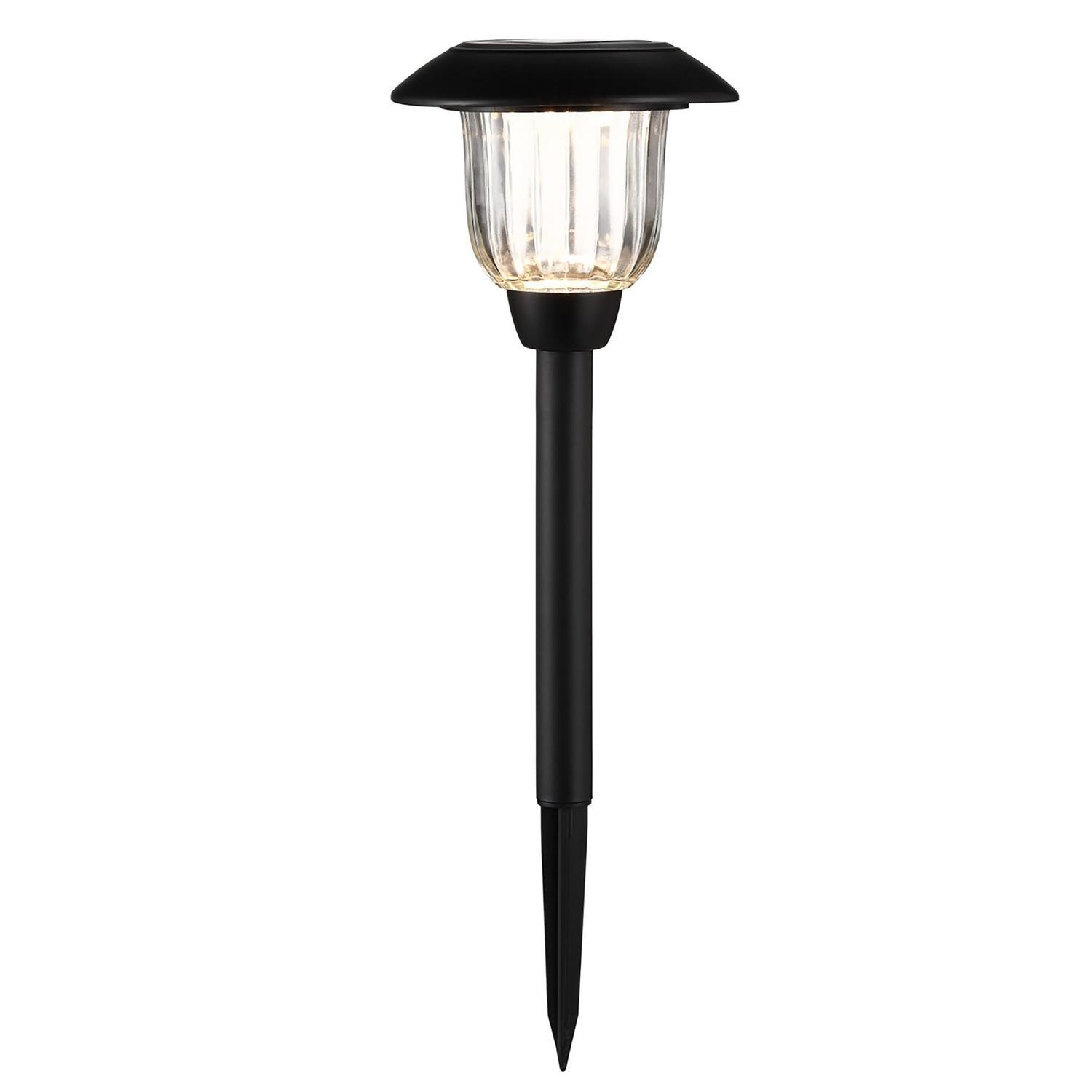 Glass Path Light 15 x 15 x 33.5cm   Solar powered Warm white