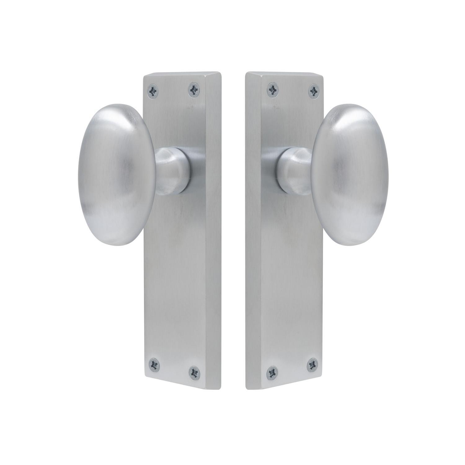 Camden Square Longplate Blank Satin Chrome