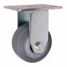 Heavy Duty Rubber Fixed Castor 100mm Grey