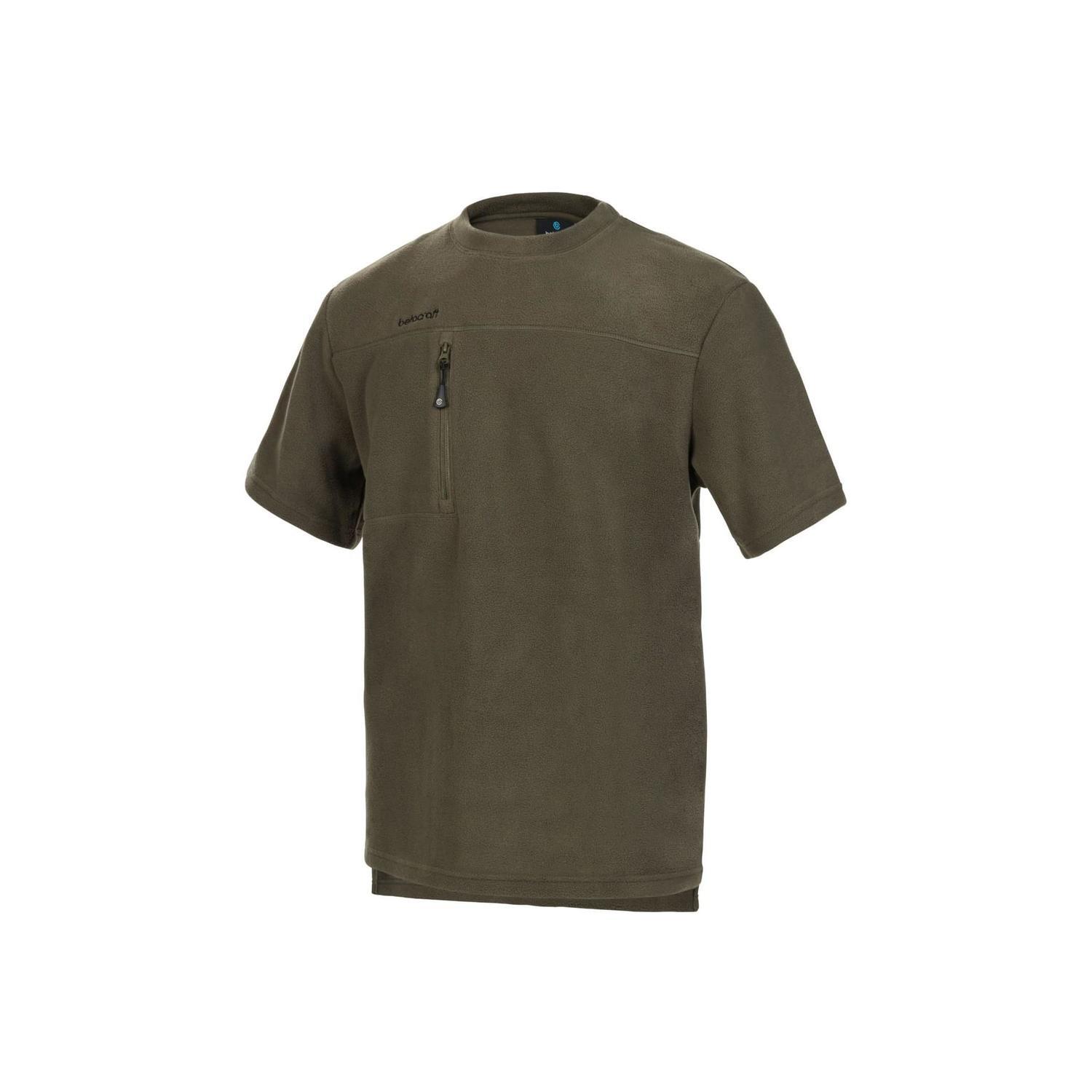 Short Sleeve Fleece Top 4X Khaki