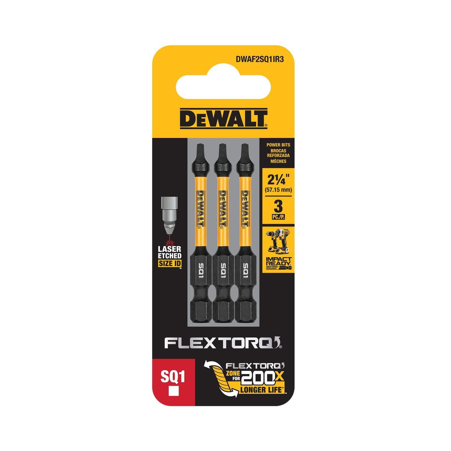 FLEXTORQ SQ1 Impact Screwdriving Bit  57mm - 3 Pack